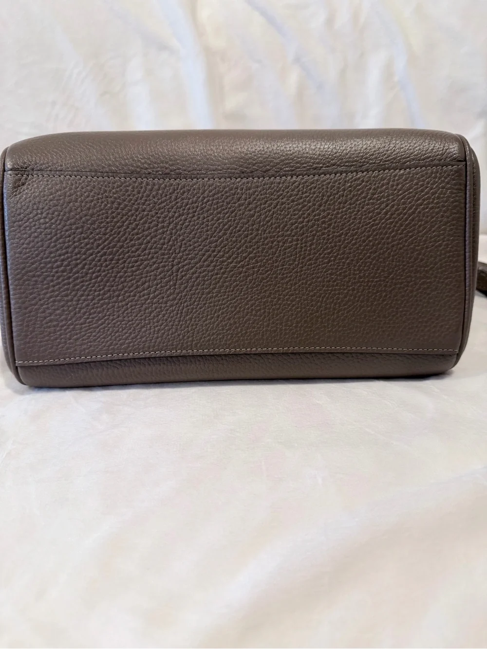 Coach Taupe Pebbled Leather Satchel